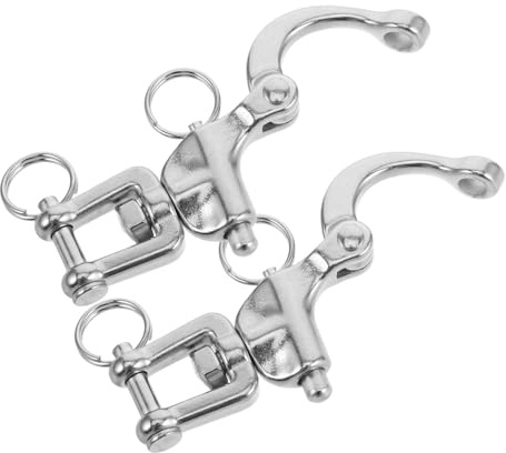 CLISPEED 2 pièces Manille Pivotante INOX Résistant Corrosion Rapide Détachement pour Gréement Bateau Voile