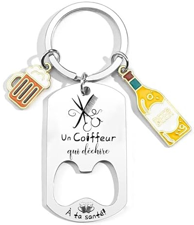 QTZXZX Cadeau Collègue de Travail Porte clef Original Porteclef Personnalisé pour Chasseur Coach Prof Banquier Docteur Médecin Nageur Motard Agriculteur Cuisinier Policier Coiffeur Pompier