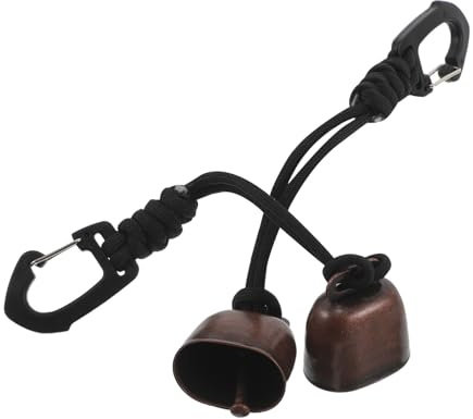 Anneome 2 Stück Outdoor Anti Bären Glocken Ziegenglocken Hundeerziehungsglocken Katzenhalsbandglocken Kleine Kuhglocken Metallknopf Glocken Hundehalsbandglocken Bronzeglocken Für