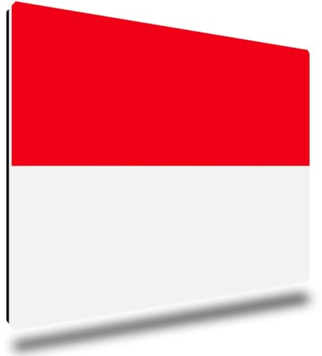 TRIOSK Kühlschrankmagnete Länderflaggen Magnet Flagge Indonesien Länder Reise Souvenir Geschenk für Reiselustige Frauen Männer Weltenbummler Kühlschrank stark eckig groß 85x55 mm