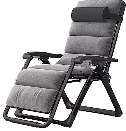 Liggande loungestol – justerbar uteplatsstol med avtagbar kudde och nackstöd perfekt för inomhus- och utomhusavkoppling omic design för ultimat komfort