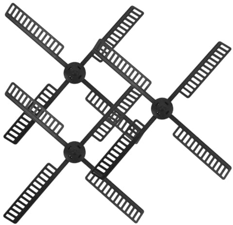 YARNOW Pales de Moulin à Vent Hollandais 3 Ensembles en Plastique Résistant aux Intempéries 41x41 Cm pour Remplacement D’éolienne Solaire Jardin Extérieur Décoration Patio