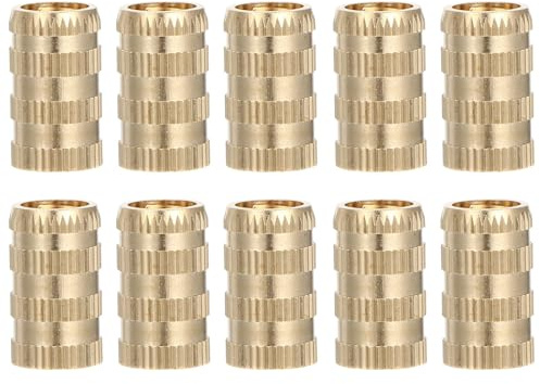 IWOWHERO 10pcs Brass Knurled Threaded Nut Insert M10*11.5 * 20 for 3d Printer Parts Injection Moulding Female Thread Nut with Tight Fixing Compatibility
