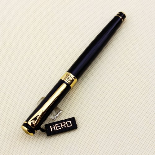 Gullor Edle Geist Hero 1078 Brunnen Geschenk Stift schwarz mit goldenen Adler Muster Stift