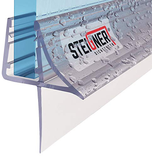 STEIGNER Junta de Ducha, Junta de Sellado, 70 cm, Espesor del Vidrio 6/7/8 mm, Junta Recta PVC, UK09