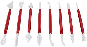 Westmark Modellierset für Marzipan und Fondant, 8-tlg., Kunststoff, Rot/Weiß, 30362280