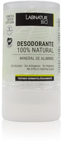 Desodorante Alumbre Stick 120g Labnatur Bio. Con Mineral de Alumbre 100% Natural. Transpiración y Elimina el Mal Olor. Natural Certificado, Ecológico y Vegano.