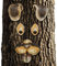 Relaxdays Visage Lapin, Décoration pour Arbre, 5 pièces, Motif lièvre Mignon, déco Jardin, à Suspendre, Brun/Beige, Marron