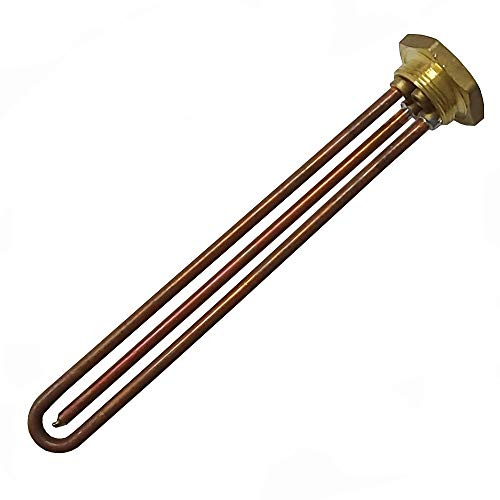 Resistencia tipo cointra 1u recta + vaina en cobre - L.280mm - rosca 1 1/4´´ - 3000w 230v