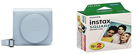 instax SQ1 - Funda para cámara de Fotos, Color Azul & Película FUJIFILM Square WW (Paquete de 10 x 2)