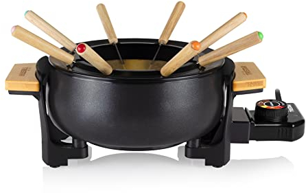 Tristar FO-1108 Fondue de bambú, Capacidad 1.5 L, Adecuada para 8 personas