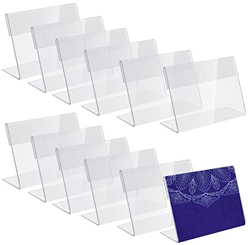 hocadon 12 Stk A6 Thekenaufsteller aus Acryl, 15 x 10 cm, A6 Aufsteller, L-Aufsteller Werbeaufsteller, L Ständer A6 für Restaurants, hochzeit, Fotos, Prospekt