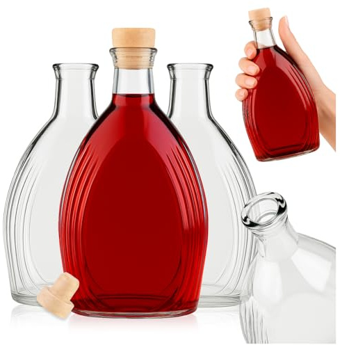 SUPERBUTELKI.PL ASTERIA Weinflaschen Leer 500 ml set 5 Stücke - Weinflasche Leer - Leere Weinflaschen Deko - Flaschen Leer - Glasflasche Deko - Leere Weinflaschen