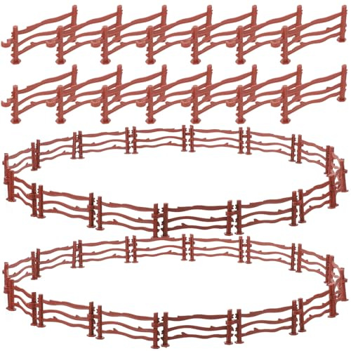 Tomaibaby Toy Fence Model 3.1 Inch Farm Fencing Accessories for Educational Role Play and Miniature Farm Scene Setup