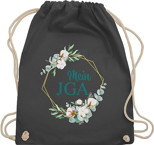 Turnbeutel Rucksack - Junggesellenabschied Frauen - Mein JGA Braut Bride - Unisize - Dunkelgrau - beutel brauttaschen bachelorette party tasche junggesellinnenabschied outfit jungesselnabschied bag