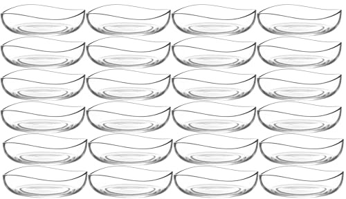 vienberg Glasschalen Set 195 ml aus hochwertigem Glas 6,12 oder 24-teilig Schalen spülmaschinengeeignet Dessertschale Vorspeise Bowl Glasschüssel (24)