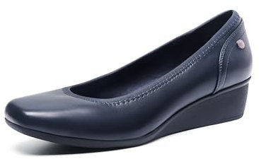 DREAM PAIRS Female Lace-Up Comfortable Fashion Shoes SDPU2418W,Size 7,Navy-Pu,SDPU2418W