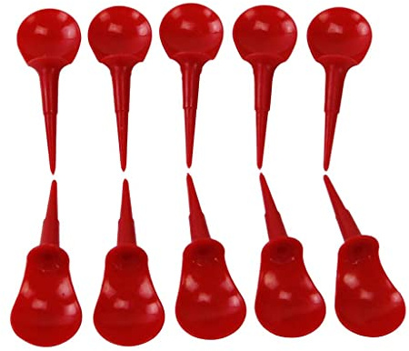 Qianly 10 Stück Neuheit Anti Slice Golf Tees Stuhl Tees Divot Tools Weiß, rot