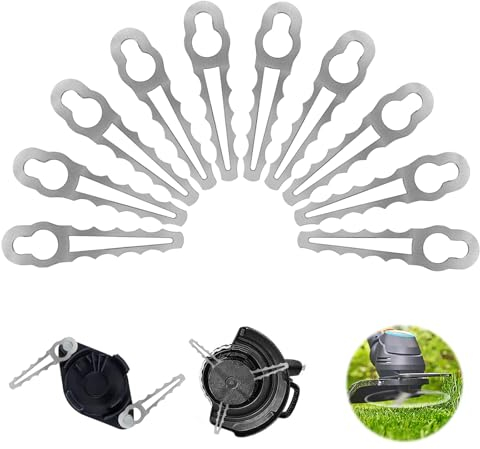 ACTOYS Rasentrimmer Messer Metall, 10 Stück Ersatzmesser Rasentrimmer, Rasentrimmer Messer, Ersatzmesser für Rasenmäher, Rasentrimmer Messer Metall Ersatzmesser-Set, Rasentrimmer Zubehör für Rasen-B