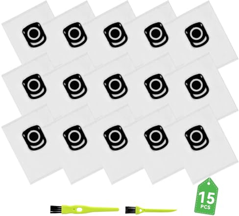 15 Staubsaugerbeutel für Rowenta Hygiene Zubehör+ ZR200520 ZR200720, passend für Compact Power, X-Trem Power und Silence Force (RO64xx, RO63xx, RO68xx, RO39xx) (15 Stück)