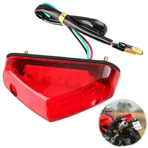 LEIBOCHAO Fanale Posteriore Universale a LED per Moto, Stop Freno Fanale Posteriore Indicatori di Segnale, Luce Freno Posteriore per moto ATV Dirt Bike Scooter, Accessori per la Modifica Delle