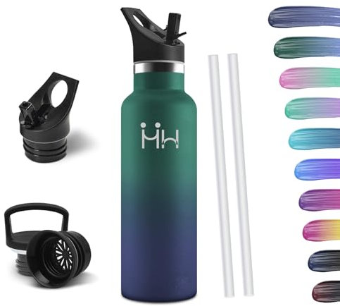 HoneyHolly Botella Agua Acero Inoxidable - Botella Agua Niños - 500ml Botella Termica Sin BPA, 12H Caliente/24 Frío, Botella para Niños & Adultos, Deporte, Oficina, Yoga, Ciclismo