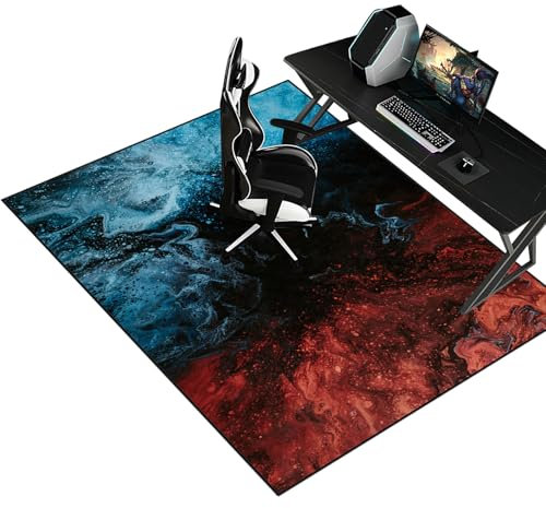 Bodenschutzmatte für Hartböden, Bürostuhl Unterlage, 110 x 170 cm Schreibtischstuhl Unterlage, Schutzmatte für Laminat, Gaming Teppich, Schutzmatte für Teppichböden, Gaming Bürostuhl Stuhlmatten