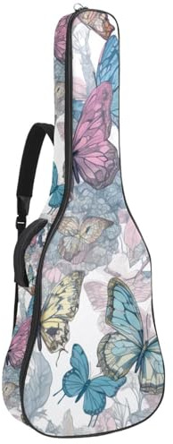Gitarrentasche in voller Größe, wasserdichte Gitarren-Abdeckung, Tragetasche für akustische klassische E-Gitarren, buntes Eiskaffee, niedliches Muster, Mehrfarbig 04, 42.9x16.9x4.7 in, Lässiger