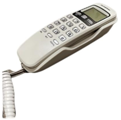 Boddceto Wall Mounted Corded Telephone Caller ID Display, Wired Landline Phone for Home, Hotel, Office C