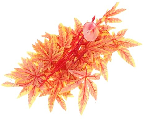 Happyyami Reptile Plant Decor Fake Vine for Terrarium Fish Tank and Aquarium Natural-looking Ornament Easy to Clean for Reptile Habitats and Aquatic Landscapes