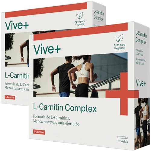 Vive+ L-Carnitina Líquida Pack de 2 x 12 (24 Viales de 10 ml)