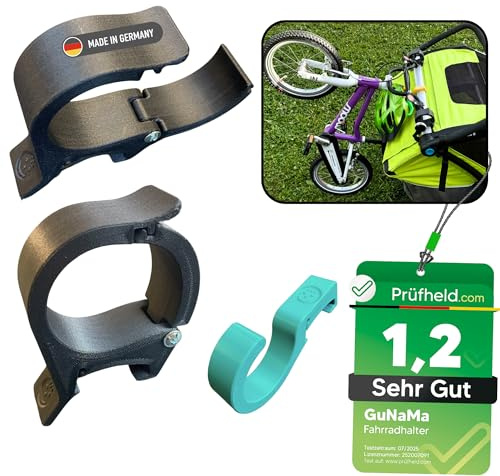 GuNaMa Laufrad & Kinder Fahrrad Halterung für Thule Chariot ab 2017 Sport Cross Cab Lite 2, Kinderwagen, Halter für Thule Fahrradanhänger, Fahrradhalter, Zubehör, Fahrradträger, Fahrradhalterung
