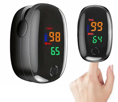 Tomedeks Professionale Pulsossimetro da Dito Saturimetro Misurazione Precisa Della Saturazione di Ossigeno nel Sangue con