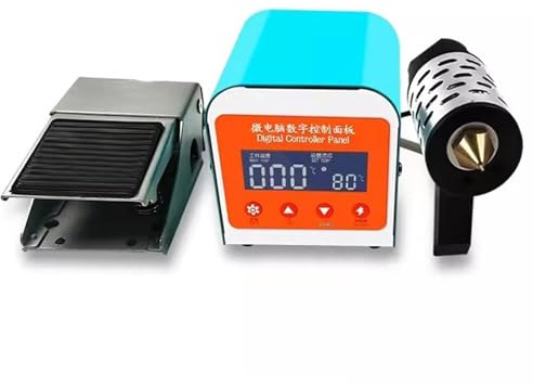 Pistola Per Colla Senza Fili, Pistola Per Colla A Caldo Per Lavori Creativi, Con Pedale, Temperatura Regolabile, Design Staccabile, Controllo Display Digitale, Per Lavori Creativi, Fai Da Te, Arte