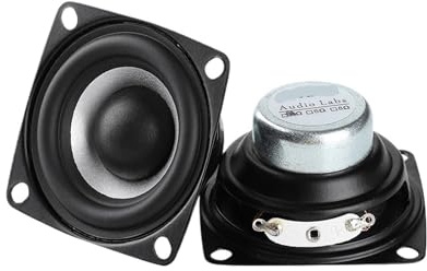 KCTRELTQS Lot de 2 Haut-parleurs Portables Audio 2 Pouces, Gamme complète, 4 ohms, 12 W, stéréo HiFi, à pavillon, Accessoires for Home cinéma(4 Ohm Speaker)