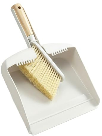FACAIIO Hand Brush and Shovel Set, 2-in-1 Portable Dustpan and Broom with Serrated for Hair, Space-Saving Snap Design, Hangable for Kitchen Office Bedroom Use, Fits Marble Laminate Wood Floors, Blac