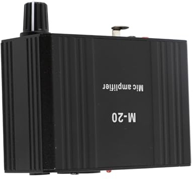 HUSHUI Symmetrischer Mikrofonvorverstärker mit Hoher Verstärkung für Dynamische Mikrofone und Kondensatormikrofone mit 48-V-Phantomspeisung-XLR-Ausgang für Studios und Streaming, Schwarzes