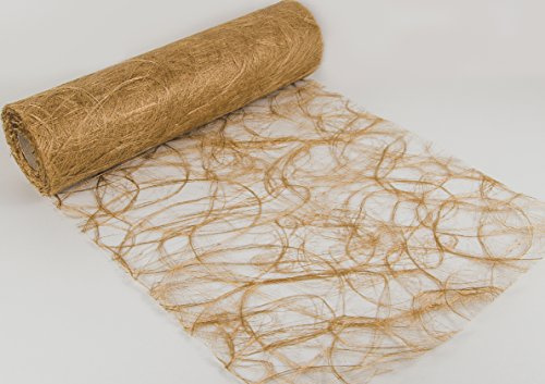 Unbekannt 25 m x 30 cm Sizoweb® Vlies Original Tischband Tischläufer Gold für Hochzeit, Weihnachten