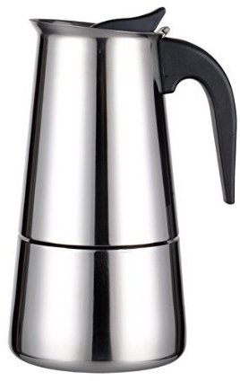 Eleoption Stainless Steel Moka Espresso Pot Latte Coffee Espresso Mocha Coffee Pot Percolator Stove Coffee Tea Maker, 2 cups 100ml