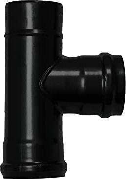 Wolfpack 22013150 90° T-Tube for Vitrified Pellet Stove, Diameter: 80 mm