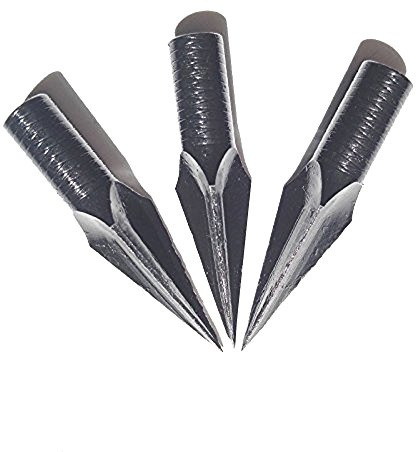 SHARROW 6 Stück Pfeilspitzen 8mm Bogenschießen Jagdspitzen Stahl Jagd Pfeil Tipps Broadhead für Holzpfeile und Bambuspfeile