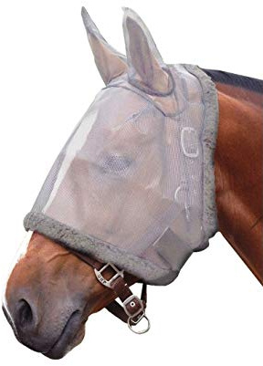 NETPROSHOP Fliegenmaske mit Ohren tragbar ohne Halfter Shetty, Pony, Fohlen Pony/Cob/Full