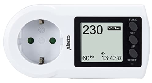 Alecto EM-17 Energiekostenmessgerät - Präziser Energieverbrauchsmonitor mit großem Display, Stromverbrauchsanalyse in kWh