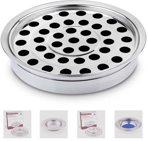 Steadfast Selections (Tassentablett) Silber Premium Kommunion-Tabletts für Kirchen | Edelstahl Kommunion-Set | Zubehör | 40 Tassen Tablett | Kirche Kommunion Ware Sets