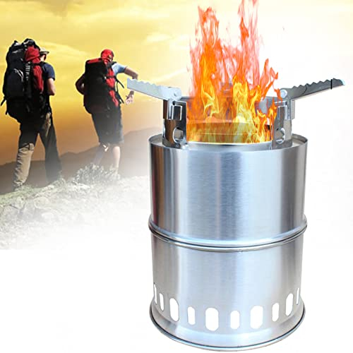 ZBYY Spirituskocher Für Innenräume,tragbare spirituskocher fiir innenraume,Rostfreier Stahl,Geeignet Für Indoor Und Camping,Geeignet für 2-5 Personen,17cm