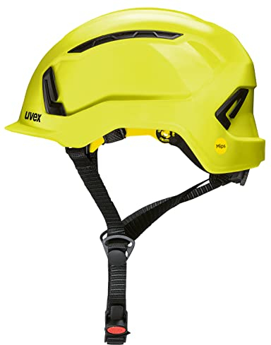 uvex pronamic Alpine - Schutzhelm mit MIPS-Sicherheitssystem - Bauhelm - Kletterhelm - Damen/Herren - hi-viz gelb