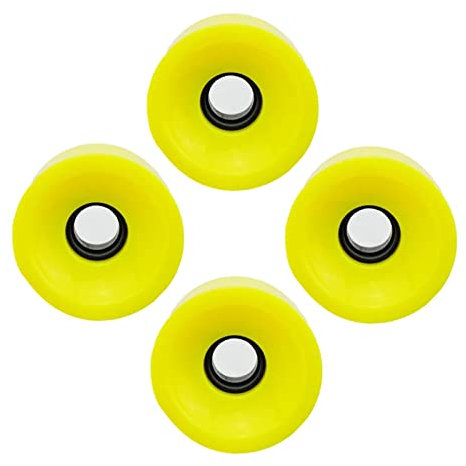 Fenteer 4Pieces Longboard Rollen Set 70x51mm Skate Board PU Roller 78A Wheel, Gelb