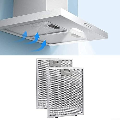 2pcs Cooker Hood Filter Replacement 320 x 260 mm Metal Mesh Extractor Vent Filters for Kitchen Extractor Fan Vent
