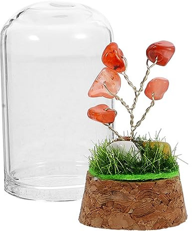 Holibanna Kristallbaumfigur Rote Deko aus Kristall Holz und Glas