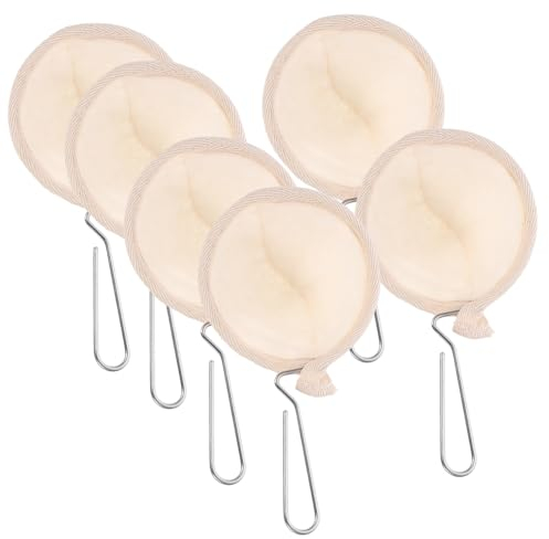 OUNONA 6 Piezas Bolsa De Filtro De Café Asa De Acero Inoxidable Filtro Reutilizable Para Café Colador De Malla Para Cocina
